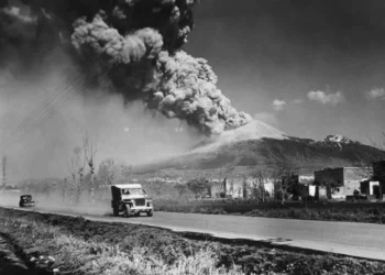 vulcão, monte, erupção